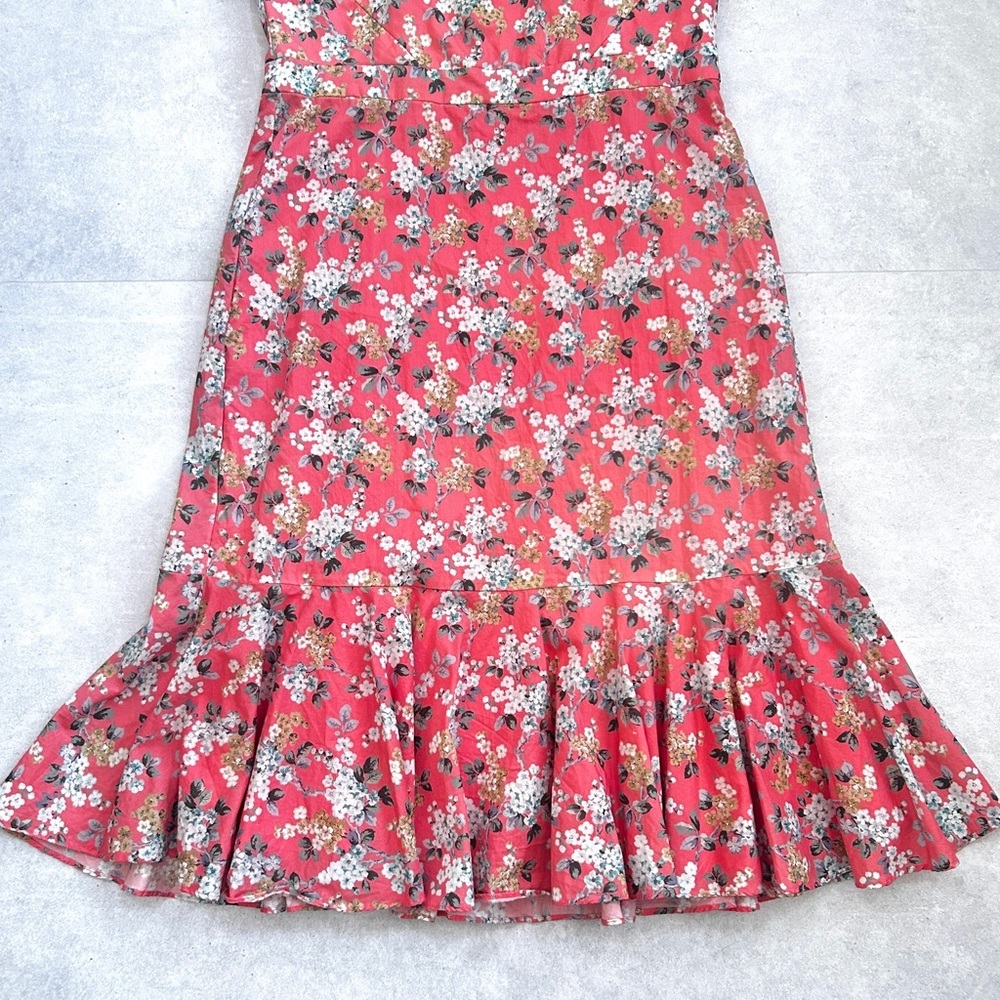 J.Crew Liberty Josephine Floral Ruffle-Hem Midi Dress | Size 8 - Picture 9 of 16